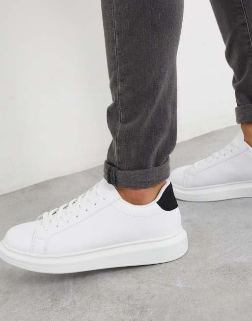 Contrasting chunky hot sale sole sneakers