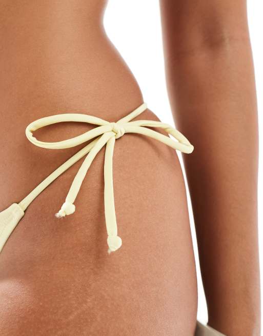 Brave Soul – Citrongul bikiniunderdel med knytband, 3 av 4