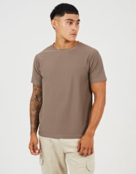 Brave Soul Classic crew neck t-shirt in brown