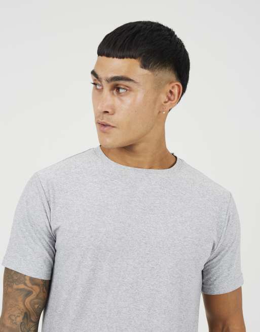 Brave Soul Classic crew neck t-shirt in light grey, 4 of 4