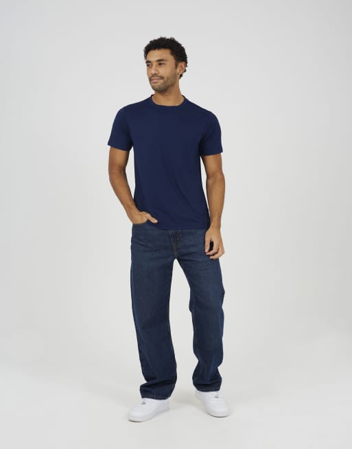 Brave Soul Classic crew neck t-shirt in navy, 2 of 4