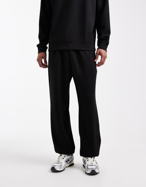 Brave Soul co-ord scuba-style fabric joggers in black, 3 of 5