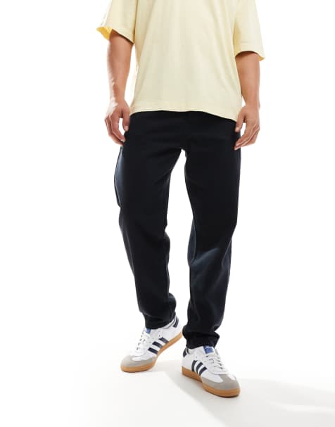 Brave Soul co-ord tapered trousers in dark navy - view 1