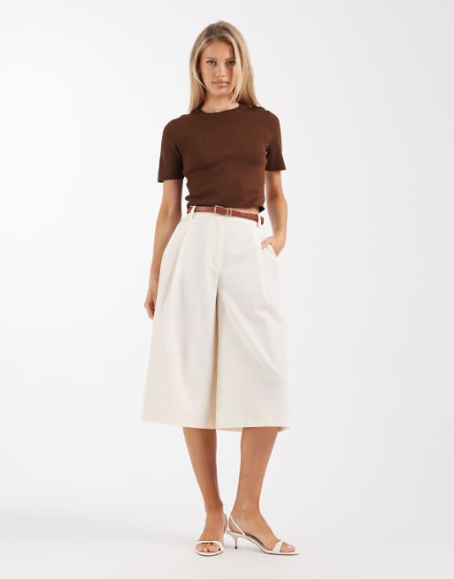 Brave Soul - Compact gebreide trui met korte mouwen in chocoladebruin, 3 van 4