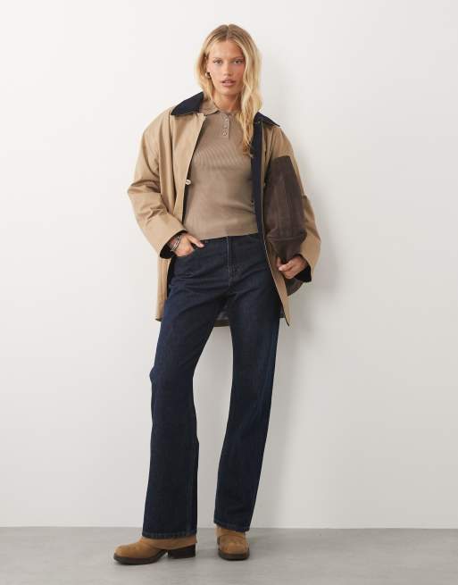 Brave Soul compact knit cardigan with collar in mink, 4 of 4