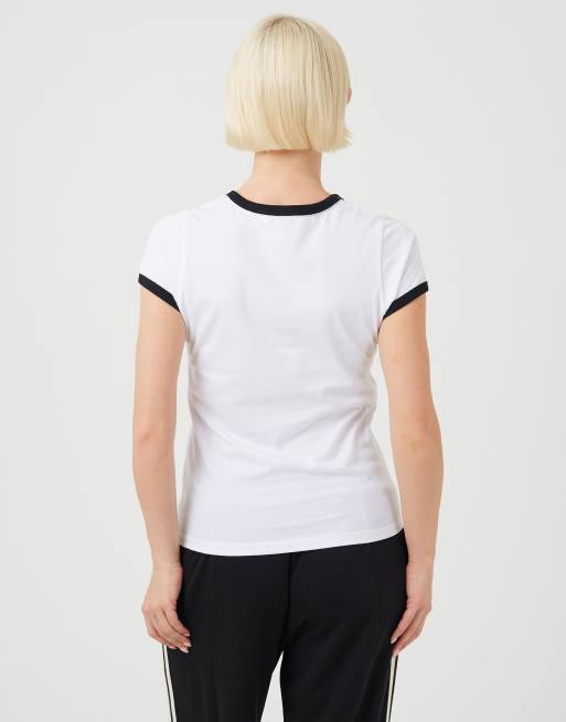 Brave Soul Contrast trim graphic slim fit t-shirt in white, 2 of 4