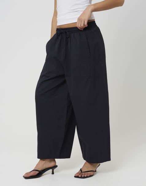 Brave Soul Cotton balloon leg trousers in navy - view 1