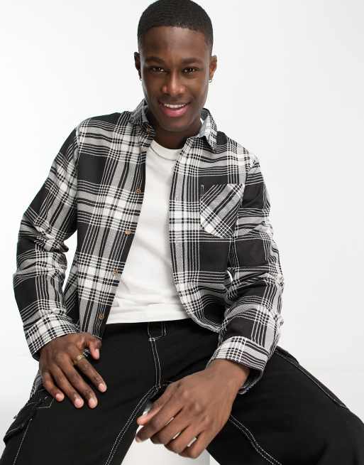 Black-white Check Cotton Shirt