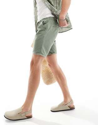 Brave Soul Brave Soul cotton chino short in sage green