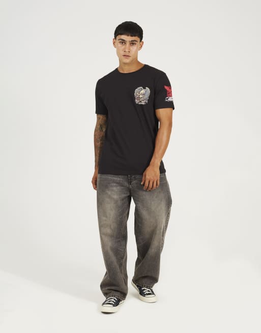 Brave Soul Cotton crew neck graphic t-shirt in black, 2 of 4