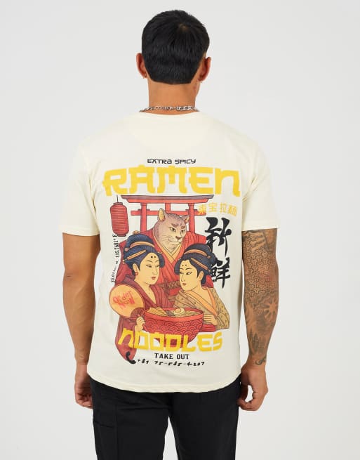 Brave Soul Cotton crew neck graphic t-shirt in off white, 2 of 4