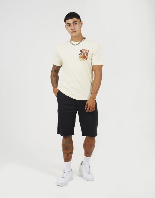 Brave Soul Cotton crew neck graphic t-shirt in off white, 3 of 4
