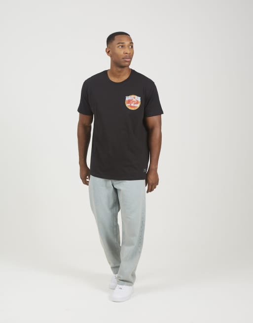 Brave Soul Cotton crew neck oversized graphic t-shirt in black, 3 of 4