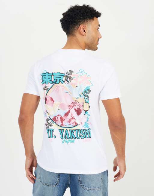 Brave Soul Cotton graphic print short sleeve t-shirt in white, 2 of 4