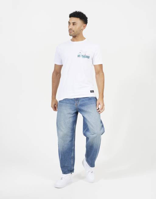 Brave Soul Cotton graphic print short sleeve t-shirt in white, 3 of 4