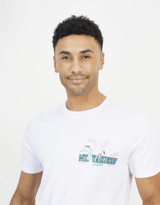 Brave Soul Cotton graphic print short sleeve t-shirt in white, 4 of 4