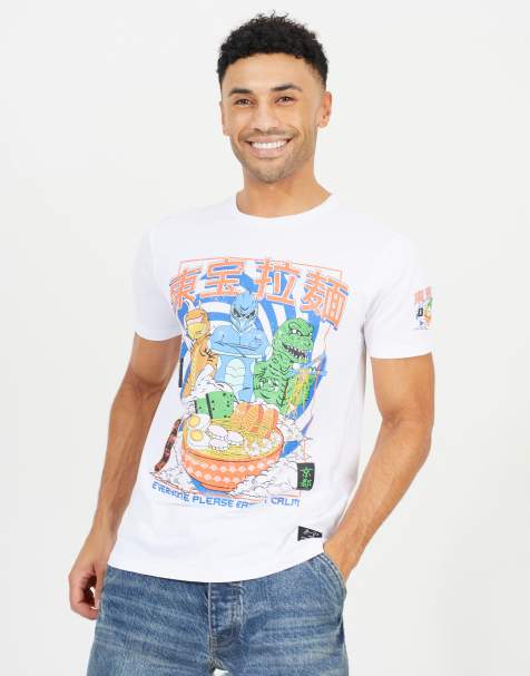 Brave Soul Cotton graphic print short sleeve t-shirt in white - view 1