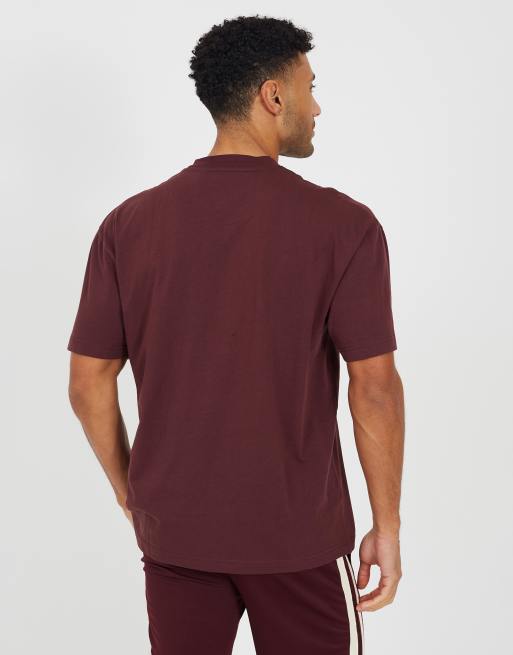 Brave Soul Cotton jersey graphic t-shirt in burgundy, 2 of 4