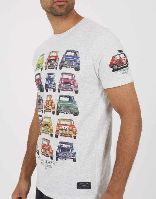 Brave Soul Cotton jersey graphic t-shirt in ecru, 4 of 4