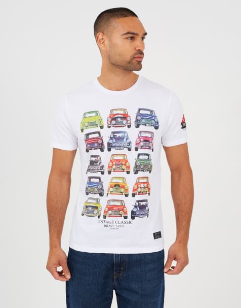 Brave Soul Cotton jersey graphic t-shirt in white - view 1