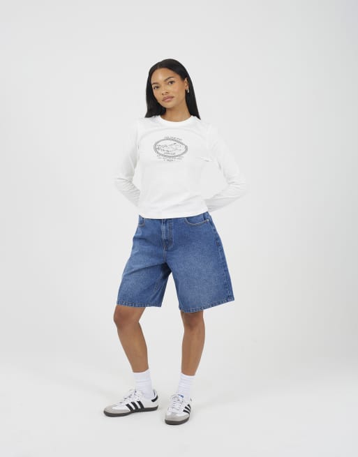 Brave Soul Cotton long sleeve slogan print t-shirt in cream, 2 of 4