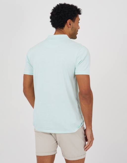 Brave Soul Cotton open collar polo shirt in mint, 2 of 4