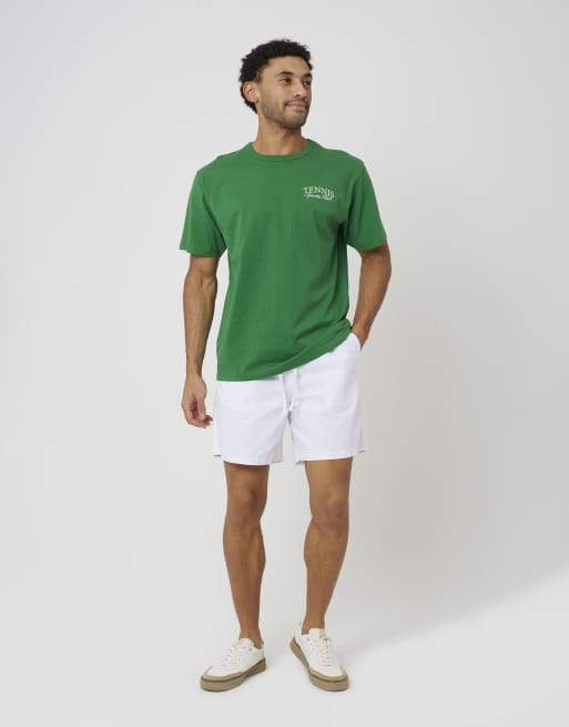 Brave Soul Cotton relaxed fit graphic t-shirt in green, 3 of 4