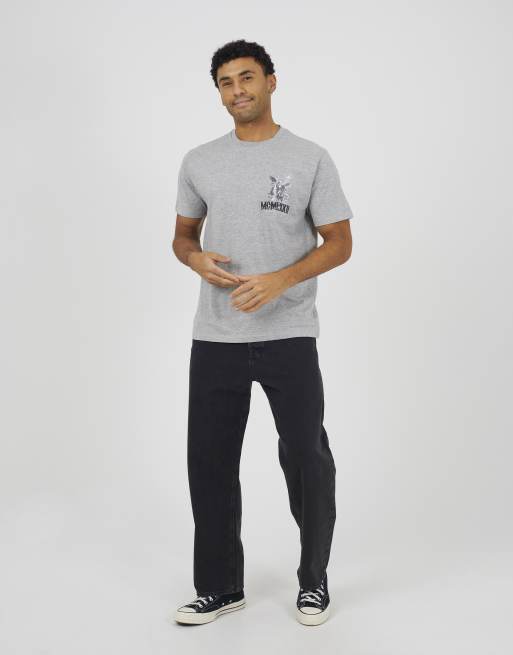 Brave Soul Cotton relaxed fit graphic t-shirt in light grey, 2 of 4