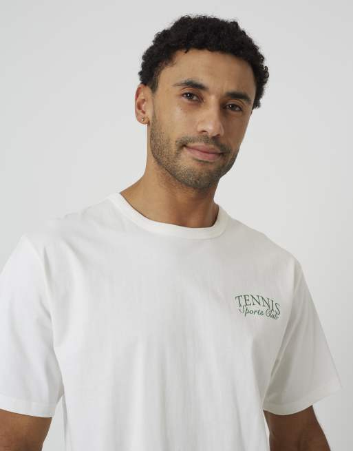 Brave Soul Cotton relaxed fit graphic t-shirt in off white, 3 of 4