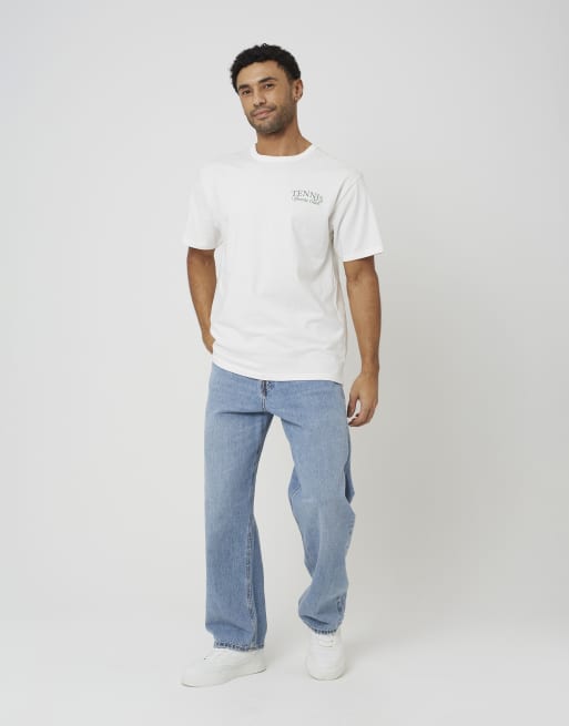 Brave Soul Cotton relaxed fit graphic t-shirt in off white, 4 of 4