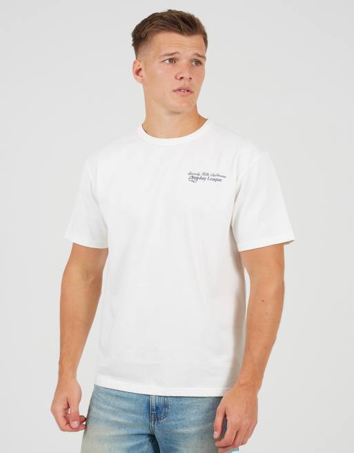 Brave Soul Cotton relaxed fit graphic t-shirt in off white, 3 of 4