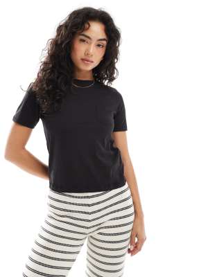 Brave Soul cotton rich short sleeve t-shirt with pocket detail in black - view 1