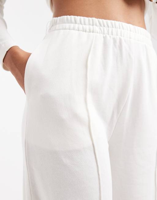Brave Soul cotton rich straight leg jogger in cream, 4 of 5