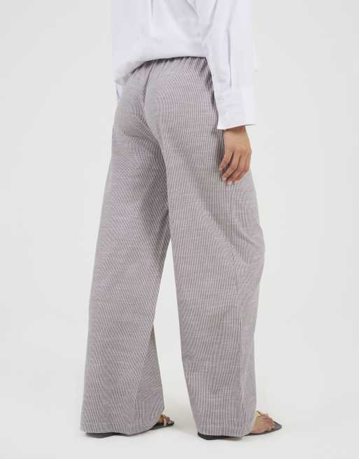 Brave Soul Cotton stripe straight leg trousers in brown, 2 of 4