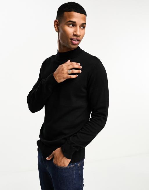 ASOS Turtle Neck Jumper In Black