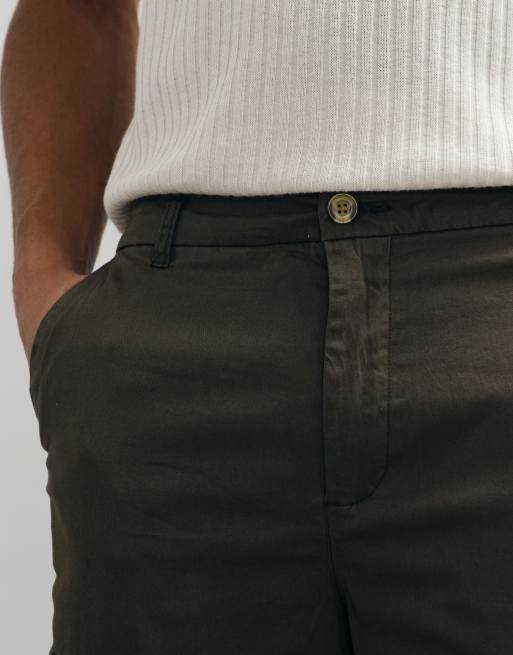 Brave Soul cotton twill cargo chino in khaki, 2 of 5