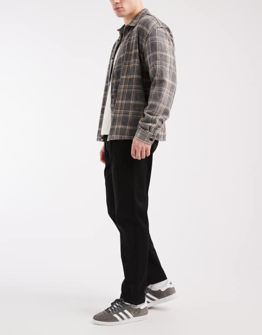 Brave Soul cotton twill pants with elasticized waist in black, 3 of 5