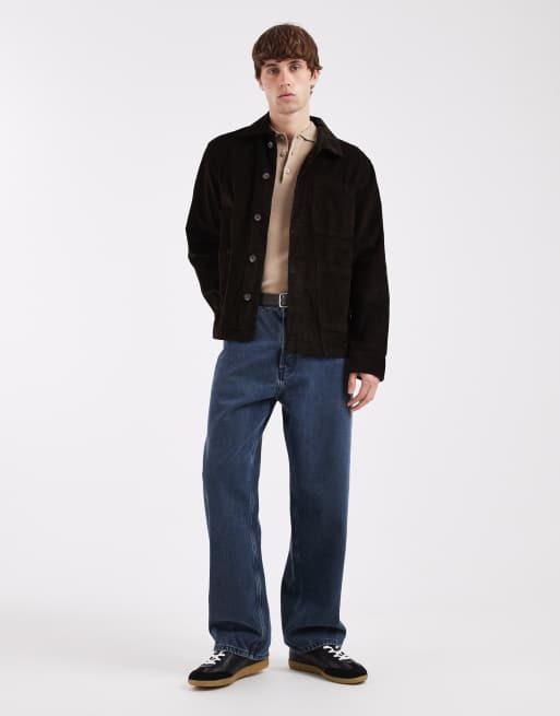Brave Soul cotton twill shacket in dark brown, 2 of 5