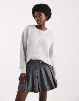 Brave Soul Brave Soul crew neck jumper in light grey