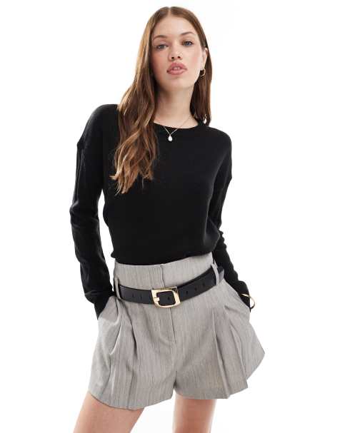 Brave Soul crew neck sweater in black - view 1
