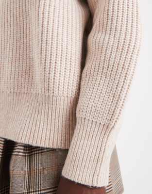 Brave Soul Crew Neck Sweater In Neutral