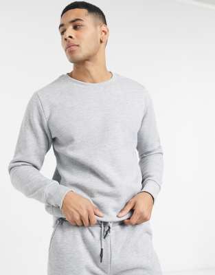 plain white sweatshirt and sweatpants