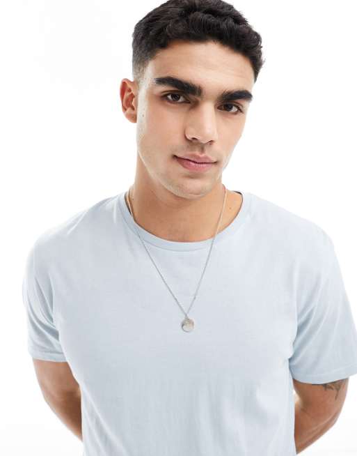 Brave Soul crew neck T-shirt in baby blue
