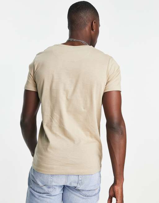 Brave Soul crew neck t-shirt in mushroom, 2 of 4
