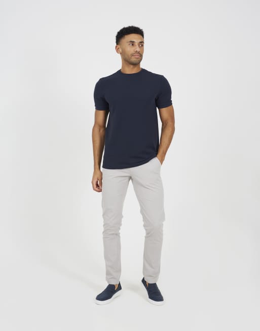 Brave Soul Crew neck t-shirt in navy, 3 of 4