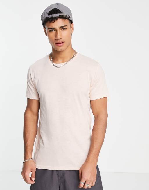 Brave Soul crew neck t-shirt in summer pink, 3 of 4