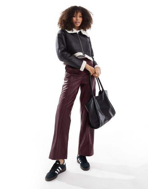 Brave Soul - Cropped aviator-jakke i sort - view 1