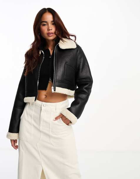 Womens aviator jacket on sale sale