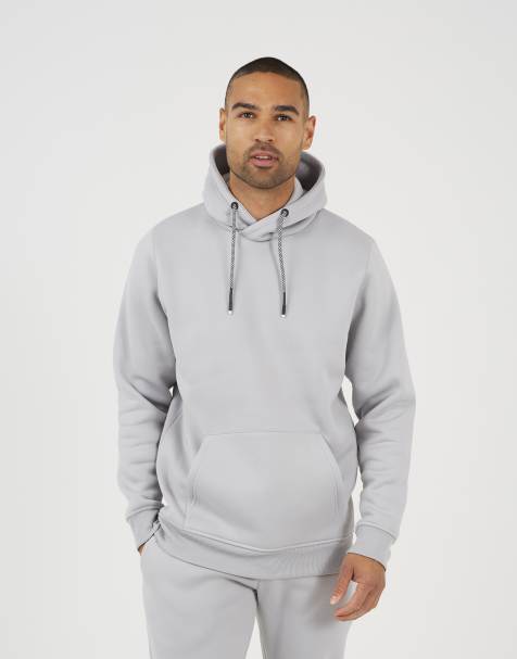 Brave Soul Crossover neck hoodie and joggers set in grey - view 1