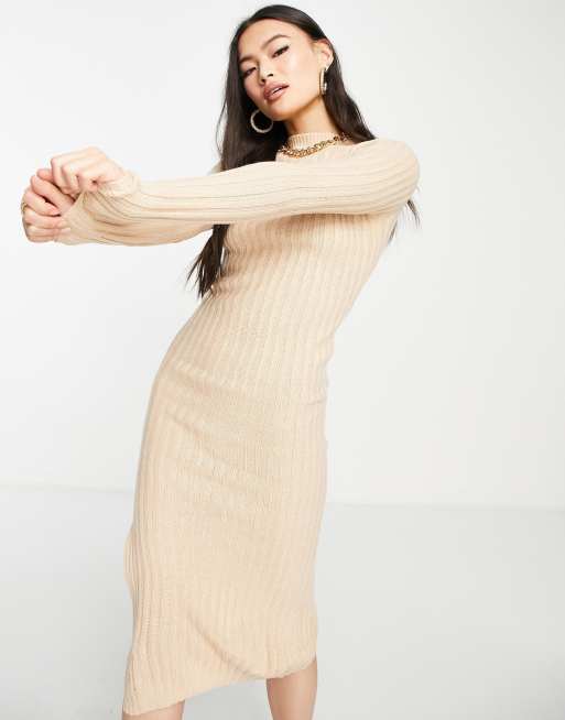 Brave Soul - Cubo - Vestito in maglia con spacco laterale